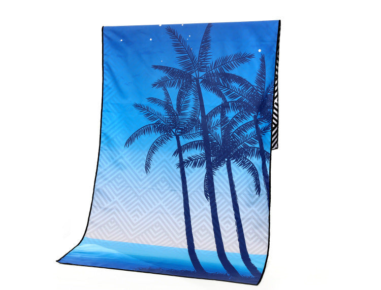 KTX-425363 Superfine Fiber Travel Outdoor Sports Beach Towel - Lightweight 175x75cm, 280g