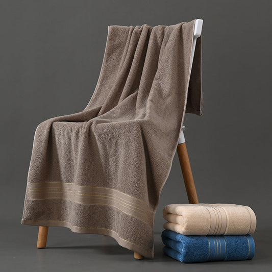 KTX-428499 Portable Solid Color Pure Cotton Towel - 70x140CM in Blue, Coffee, Yellow