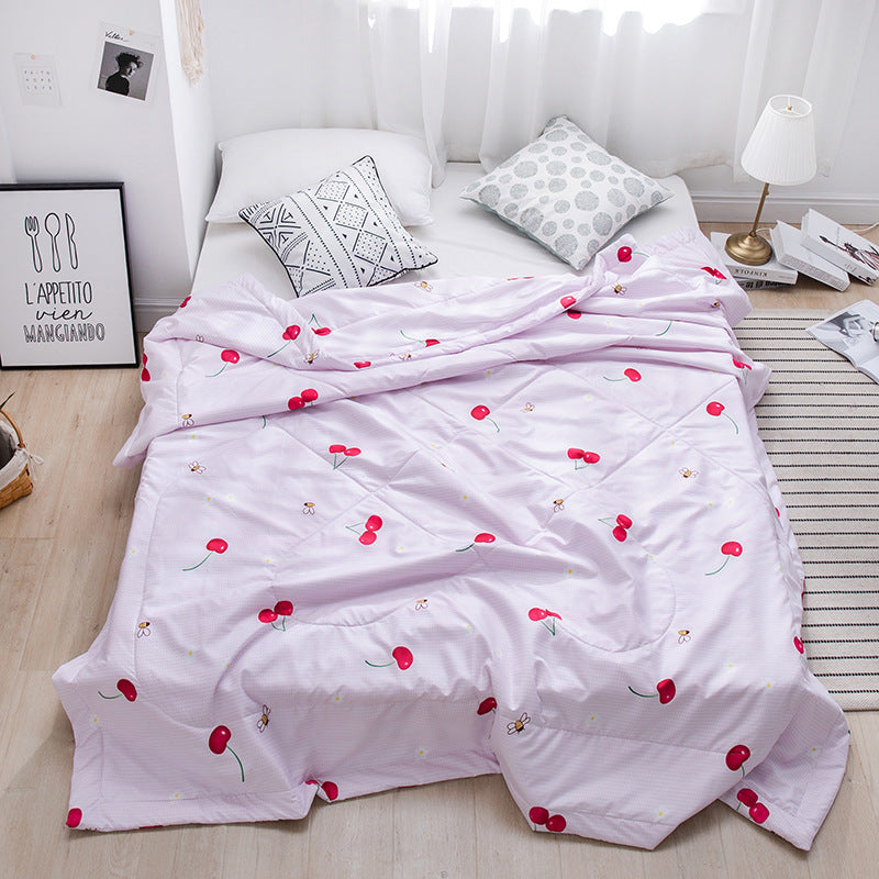 KTX-429075 Tencel Quilted Summer Quilt - Lightweight Cotton & Polyester Fiber Fill