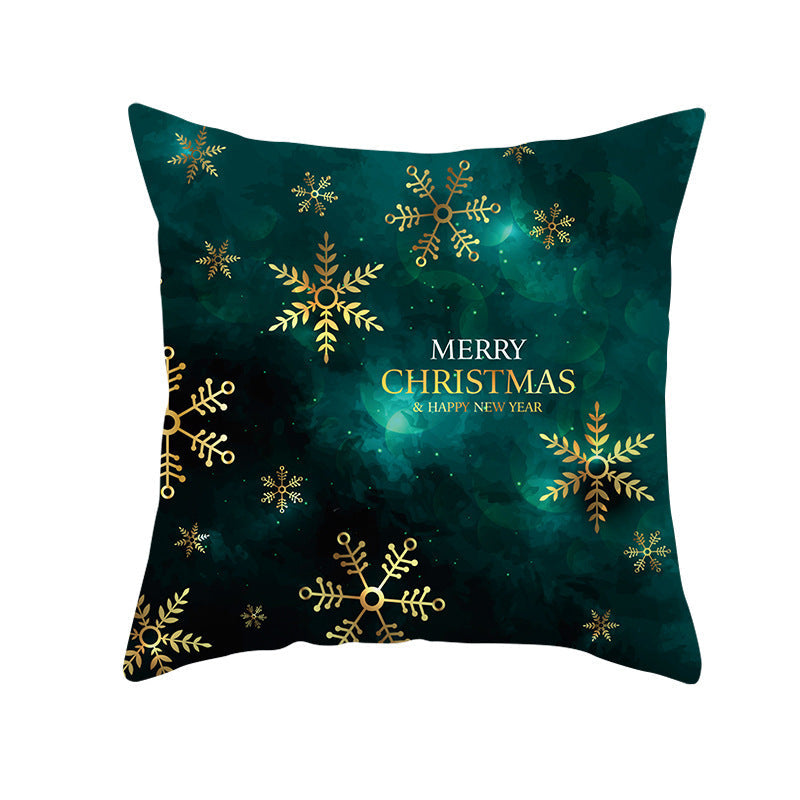 KTX-429139 Christmas Decorative Pillow Cover - Nordic Style Peach Fabric, 45 x 45 cm, Multiple Patterns Available