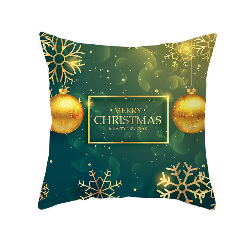 KTX-429139 Christmas Decorative Pillow Cover - Nordic Style Peach Fabric, 45 x 45 cm, Multiple Patterns Available