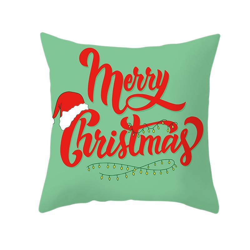 KTX-429139 Christmas Decorative Pillow Cover - Nordic Style Peach Fabric, 45 x 45 cm, Multiple Patterns Available