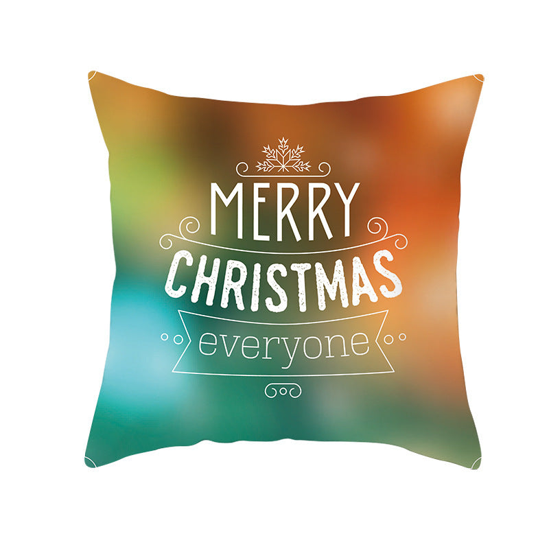 KTX-429139 Christmas Decorative Pillow Cover - Nordic Style Peach Fabric, 45 x 45 cm, Multiple Patterns Available