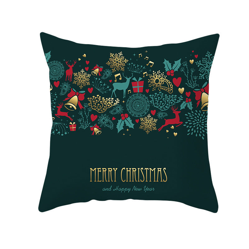 KTX-429139 Christmas Decorative Pillow Cover - Nordic Style Peach Fabric, 45 x 45 cm, Multiple Patterns Available