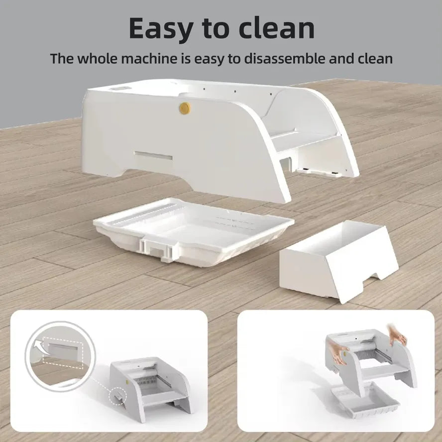 KTX-429843 Smart Self-Cleaning Cat Litter Box with APP Control and Included Poop Bags