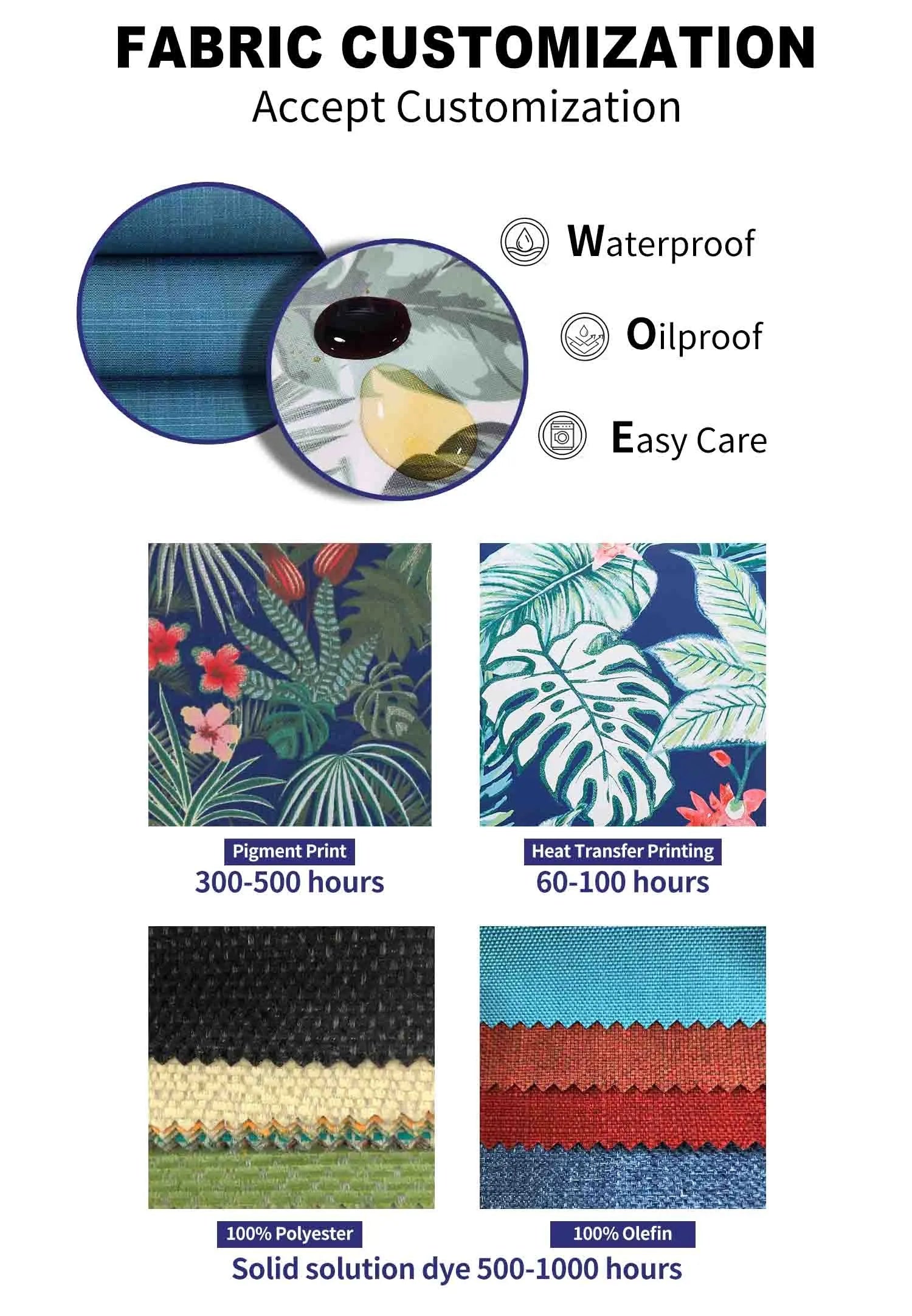 KTX-430739 Outdoor Lounge Reclining Chair Cushion Cover for Balcony and Leisure Use