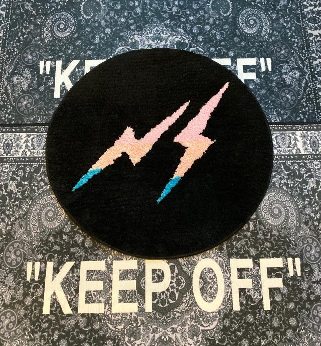 KTX-431315 Fantasy Gradient Lightning Carpet for Modern Living Spaces - Available in Purple, Pink, White, and Black