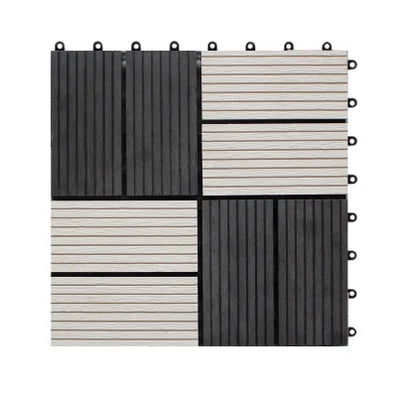 KTX-431891 Waterproof Wood Plastic Composite DIY Decking Tiles - Non-slip Outdoor Flooring Solution