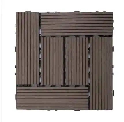 KTX-431891 Waterproof Wood Plastic Composite DIY Decking Tiles - Non-slip Outdoor Flooring Solution