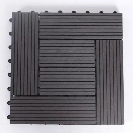 KTX-431891 Waterproof Wood Plastic Composite DIY Decking Tiles - Non-slip Outdoor Flooring Solution