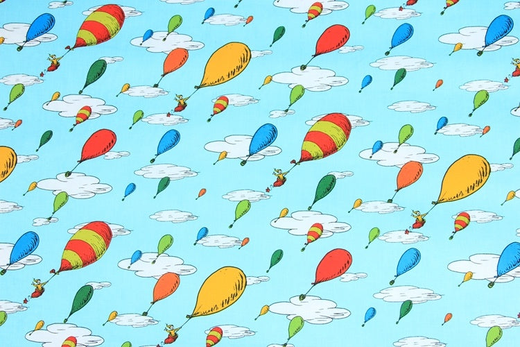 KTX-432339 Cotton Fabric with Nordic Style Sky Print for DIY Projects