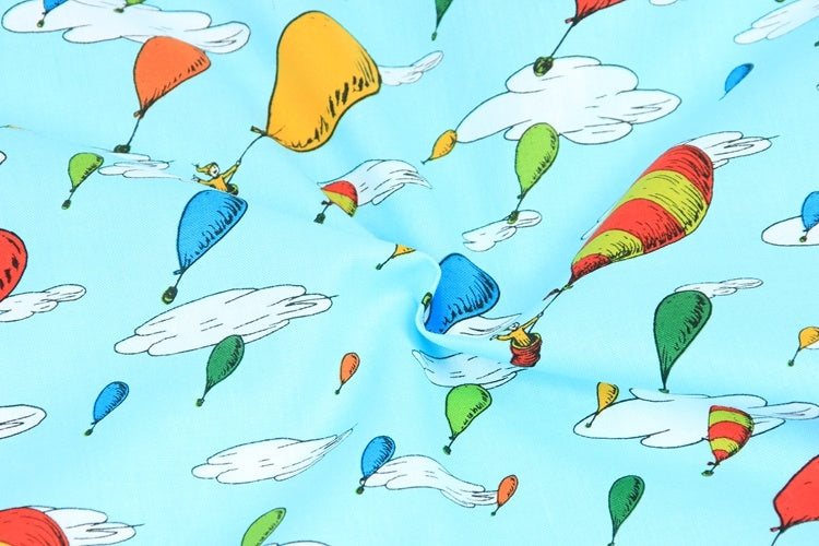 KTX-432339 Cotton Fabric with Nordic Style Sky Print for DIY Projects