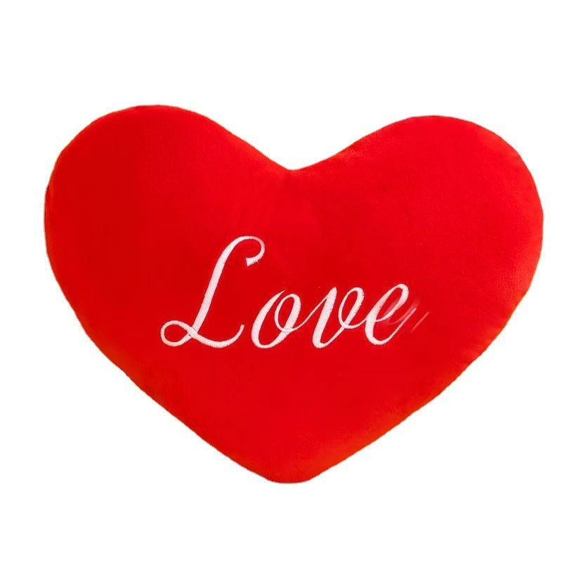 KTX-432339 Personalized Love Pillow for Girls in Red, Pink, and Rose - Various Heights Available