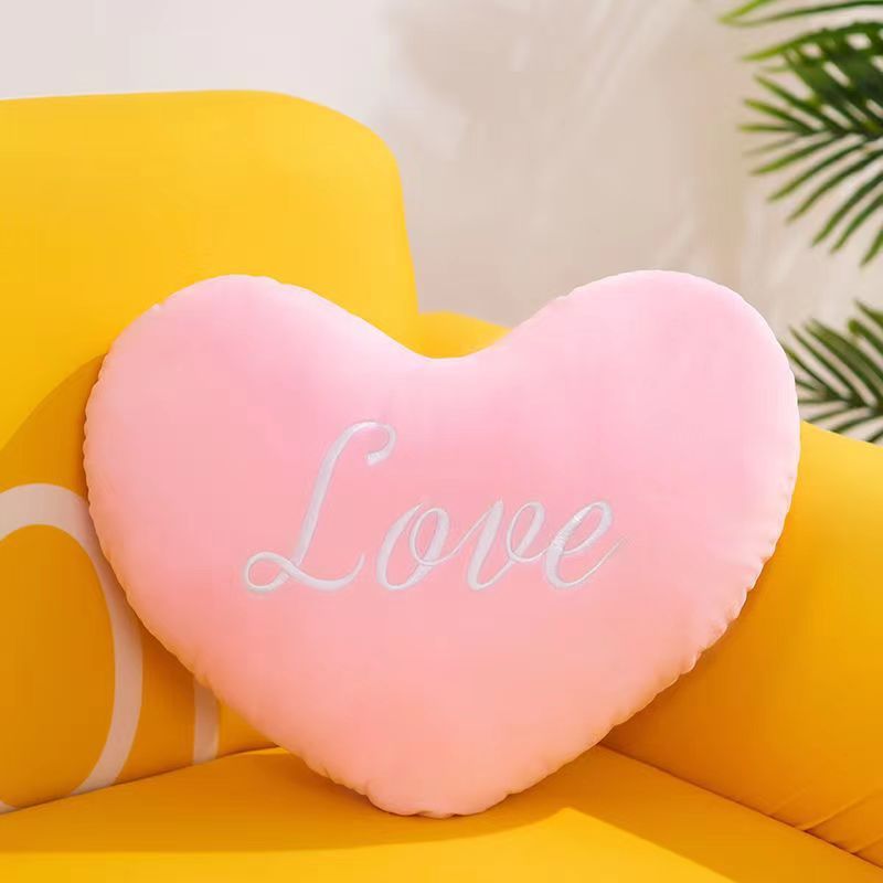 KTX-432339 Personalized Love Pillow for Girls in Red, Pink, and Rose - Various Heights Available