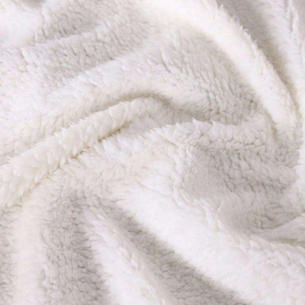 KTX-432531 Cozy White Flannel Animal Sofa Blanket - 150cm x 200cm, Polyester Fabric