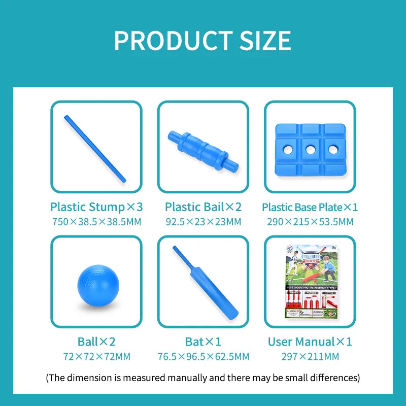 KTX-432787 Cricket Outdoor Sport Toy Set for Children Aged 3+ - Lightweight, Portable Fun for Active Play