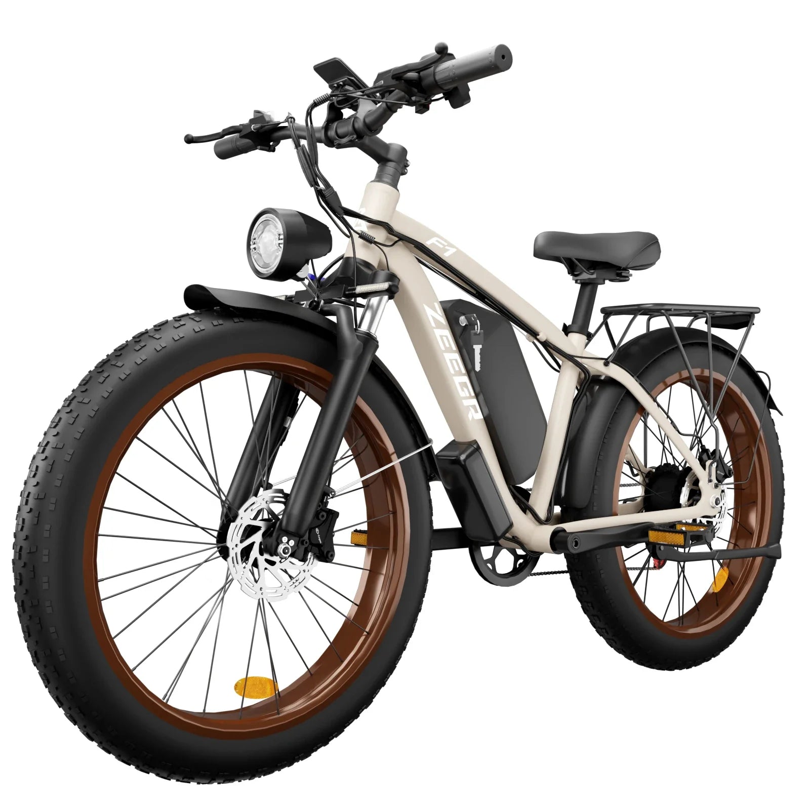 KTX-433235 48V 1000W Full Suspension Electric Mountain Bike with 26" Fat Tires and Hydraulic Disc Brakes