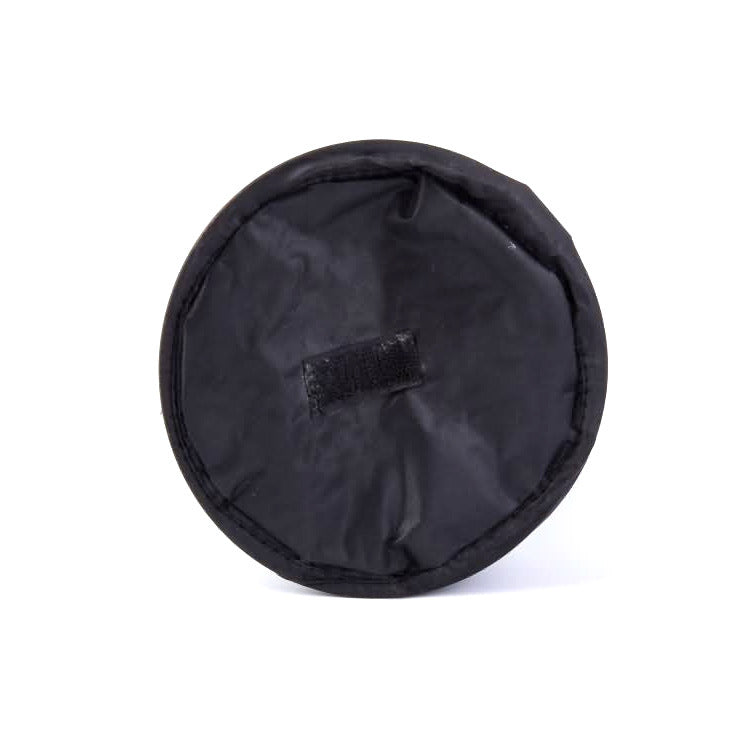 KTX-433363 Automotive Folding Trash Can - Car-Mounted Polyester Waste Bin, 15x20CM, Black