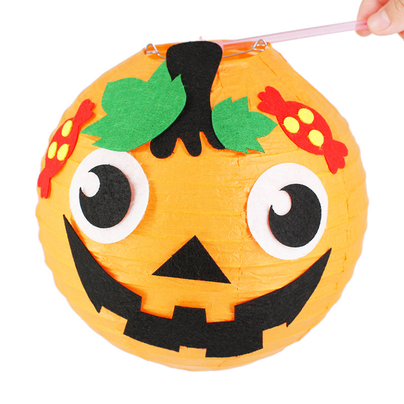 KTX-433619 Handmade Round Paper Lantern DIY Kit with Metal Frame