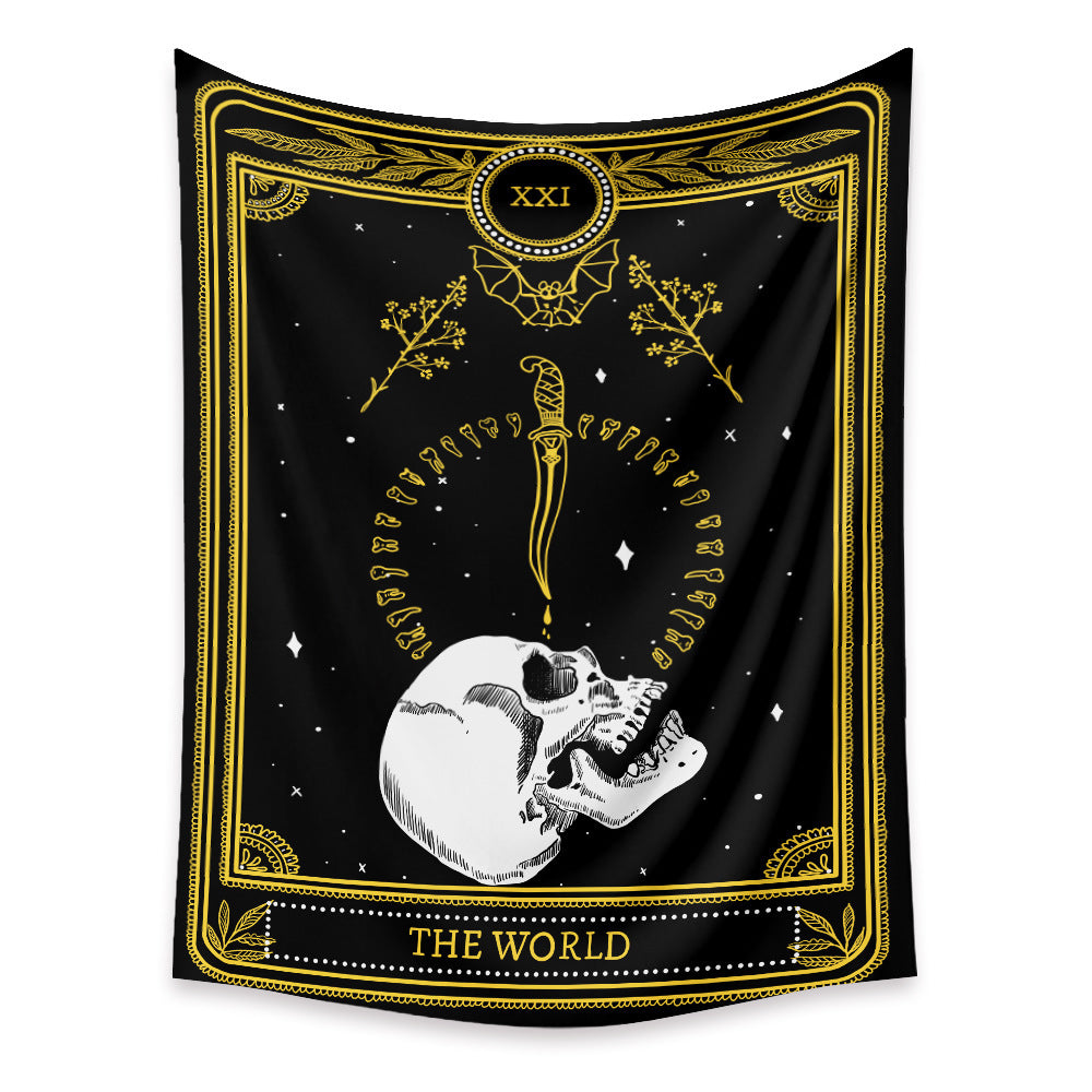 KTX-433683 Tarot Cards Tapestry with Psychedelic Boho Design - Available in Multiple Sizes