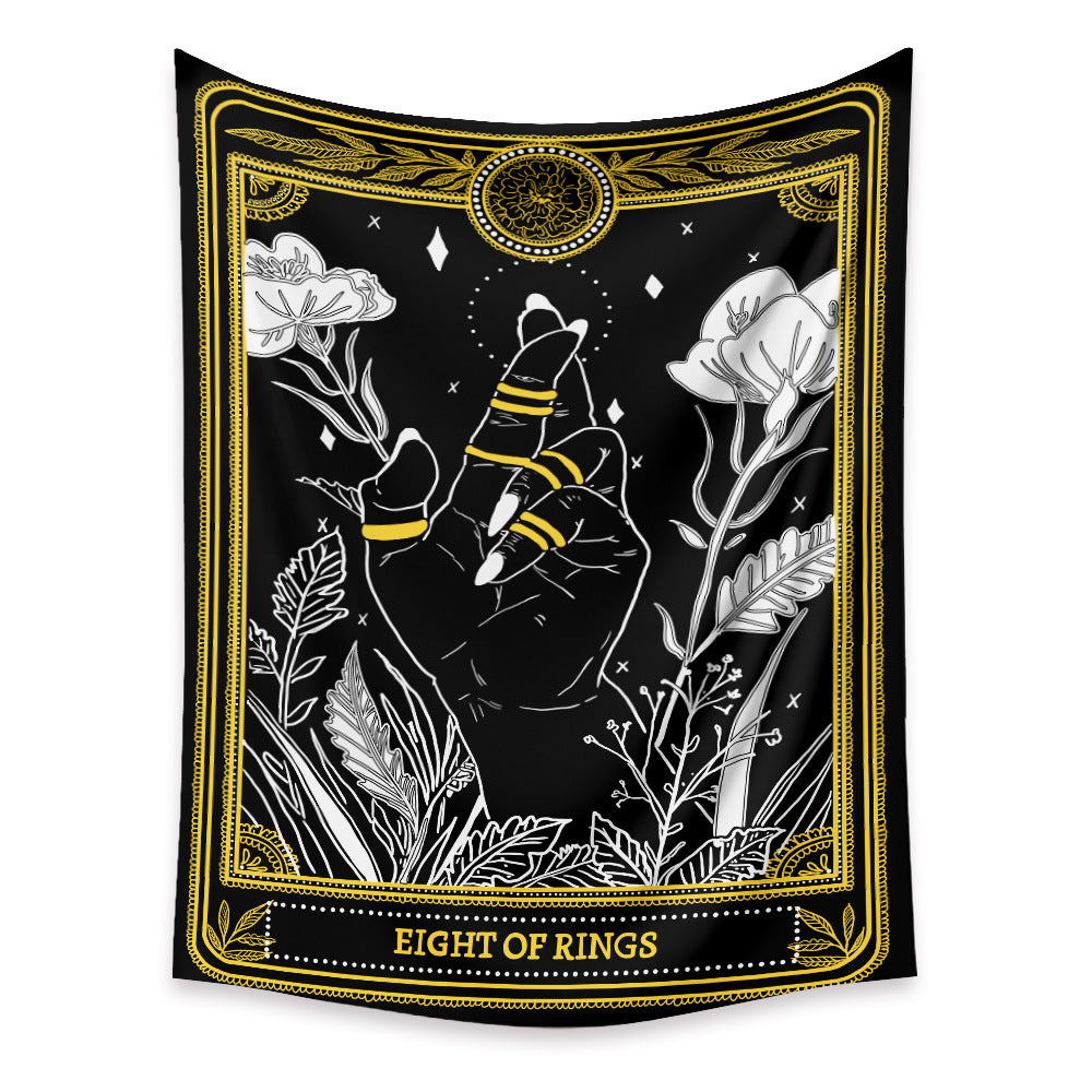 KTX-433683 Tarot Cards Tapestry with Psychedelic Boho Design - Available in Multiple Sizes