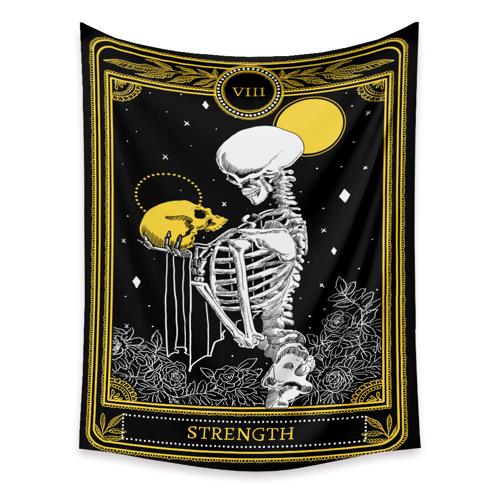 KTX-433683 Tarot Cards Tapestry with Psychedelic Boho Design - Available in Multiple Sizes