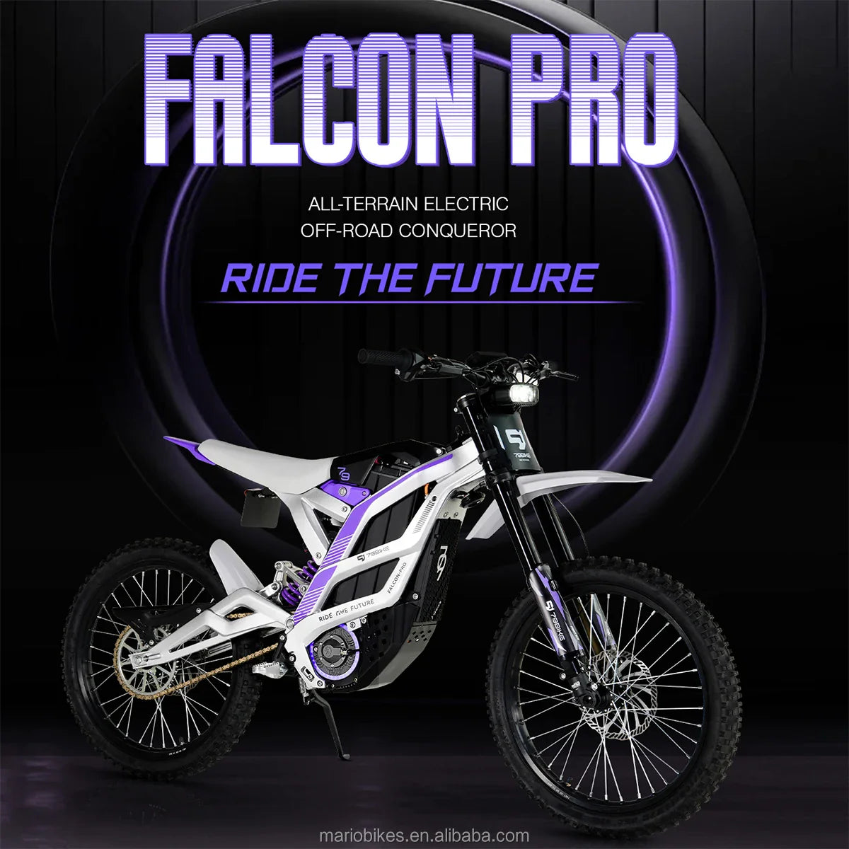 KTX-434387 High-Performance Electric Dirt Bike 72V 8500W Mid Motor Off-Road Motorcycle, 80km/h Speed