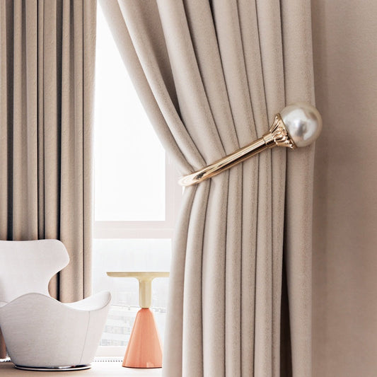 KTX-434387 Plush Velvet Insulated Curtains with Various Color Options and Modern Design