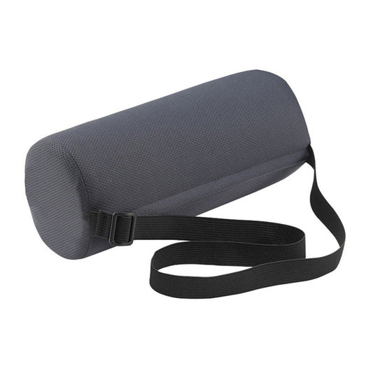 KTX-435667 Lumbar Support Roll Cylinder Cushion - Black 28cm Length, 12cm Diameter
