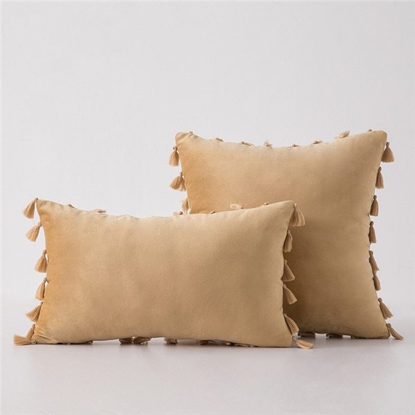 KTX-435987 Plush Velvet Sofa Pillowcase for Cozy Home Decor