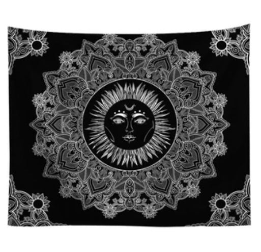 KTX-436691 Celestial Sun Design Tapestry in 100% Polyester Fabric