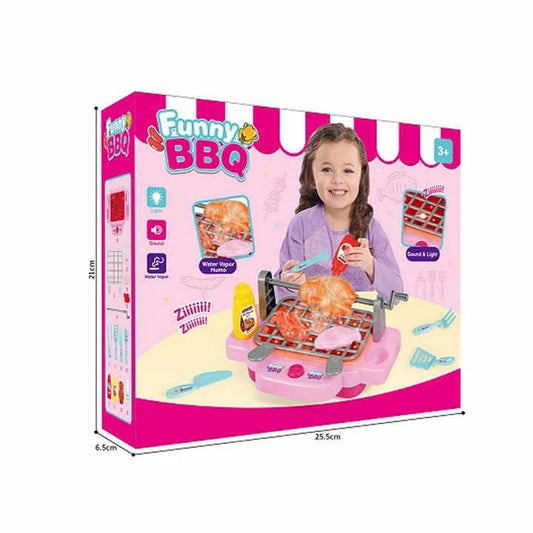 KTX-436819 Kids Kitchen Barbecue Playset with Light, Sound, Smoke & Water Spray - Simulation Toy for Ages 2-6