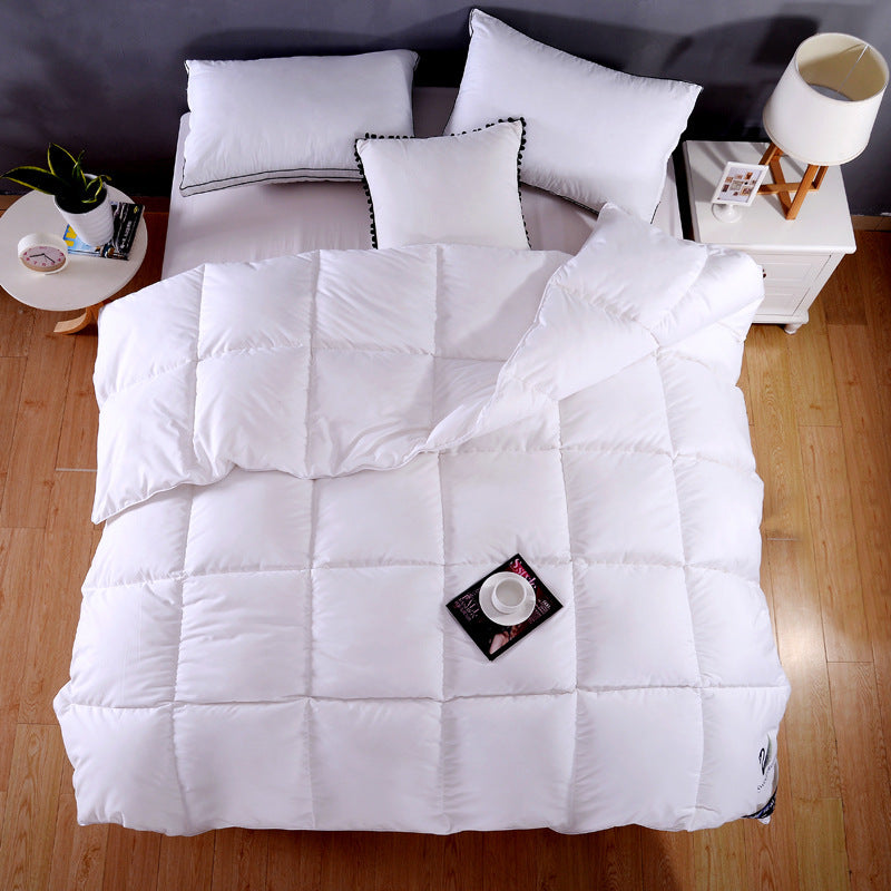 KTX-437459 Four Seasons White Duck Down Quilt with Feather Proof Cloth Cover