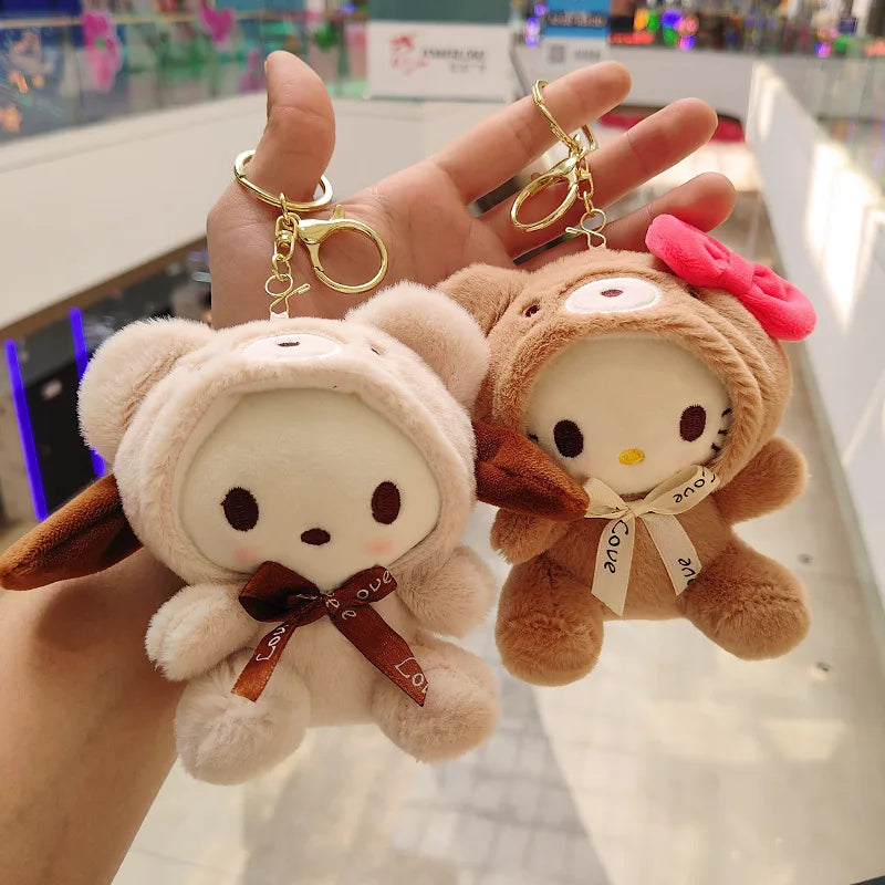 KTX-437971 Jiumaishop My Melody Plush Keychain Soft Stuffed Doll - Adorable Portable Toy for All Ages