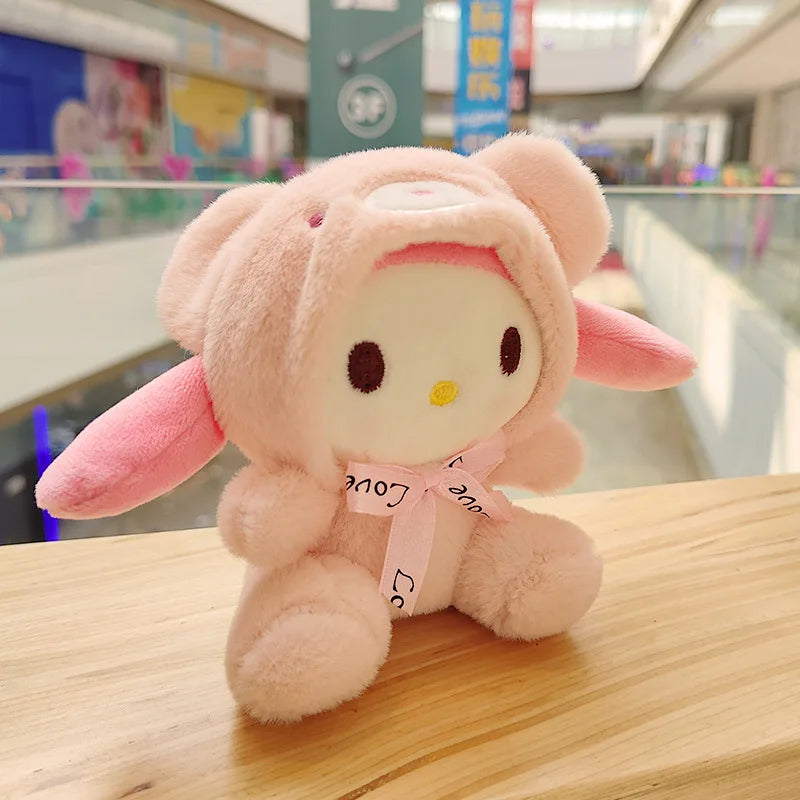KTX-437971 Jiumaishop My Melody Plush Keychain Soft Stuffed Doll - Adorable Portable Toy for All Ages