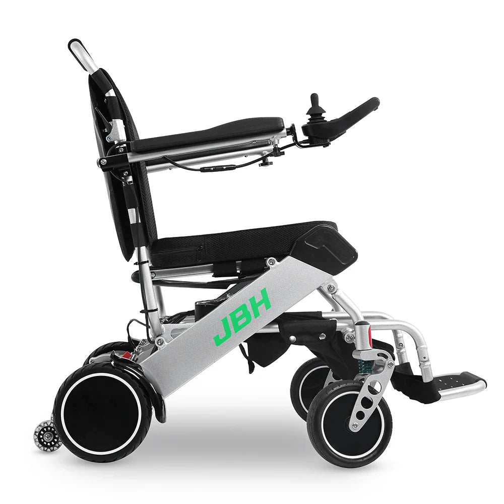 KTX-438163 Foldable Wheelchair with Joystick Control, Aluminum Frame, 6 km/h Speed, 20 km Range, Compact Design