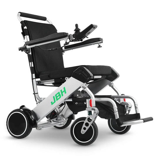 KTX-438163 Foldable Wheelchair with Joystick Control, Aluminum Frame, 6 km/h Speed, 20 km Range, Compact Design