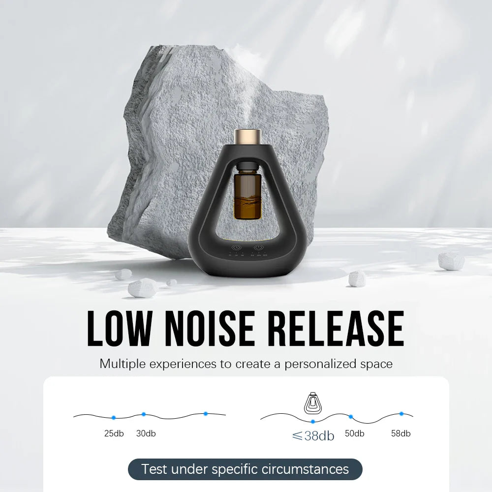 KTX-438483 Mini Pure Nebulizing Essential Oil Aroma Diffuser - Portable Waterless Humidifier for Home Use