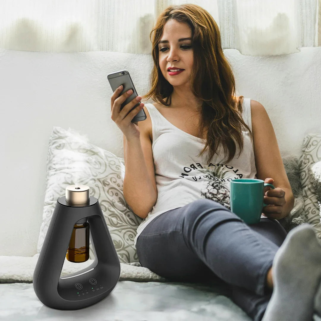 KTX-438483 Mini Pure Nebulizing Essential Oil Aroma Diffuser - Portable Waterless Humidifier for Home Use