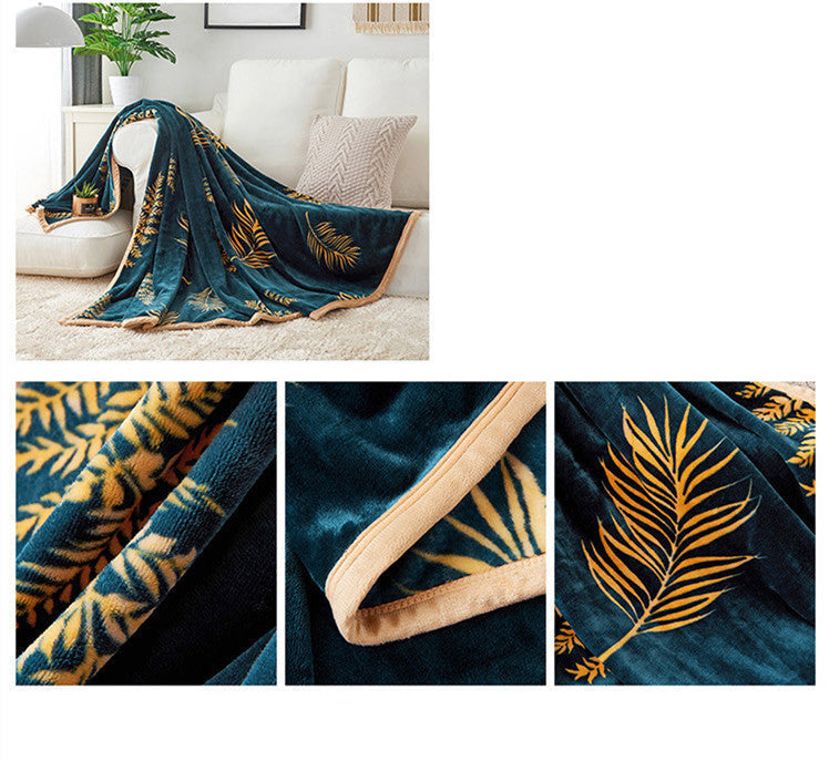 KTX-438611 Soft Flannel Coral Blanket for Adults - Modern Geometric Design, Multiple Sizes Available