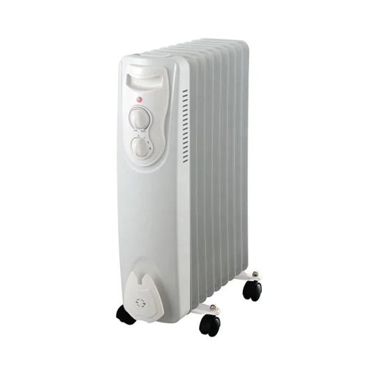 KTX-439059 Electric Oil Filled Radiator Heater with Adjustable Thermostat and Overheat Protection - 3 Heat Settings (600W, 900W, 1500W)