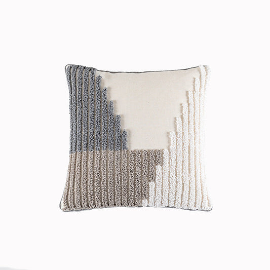 KTX-439123 Tufted Loop Pile Pillowcase - Minimalist Cotton Cushion Cover in Various Sizes