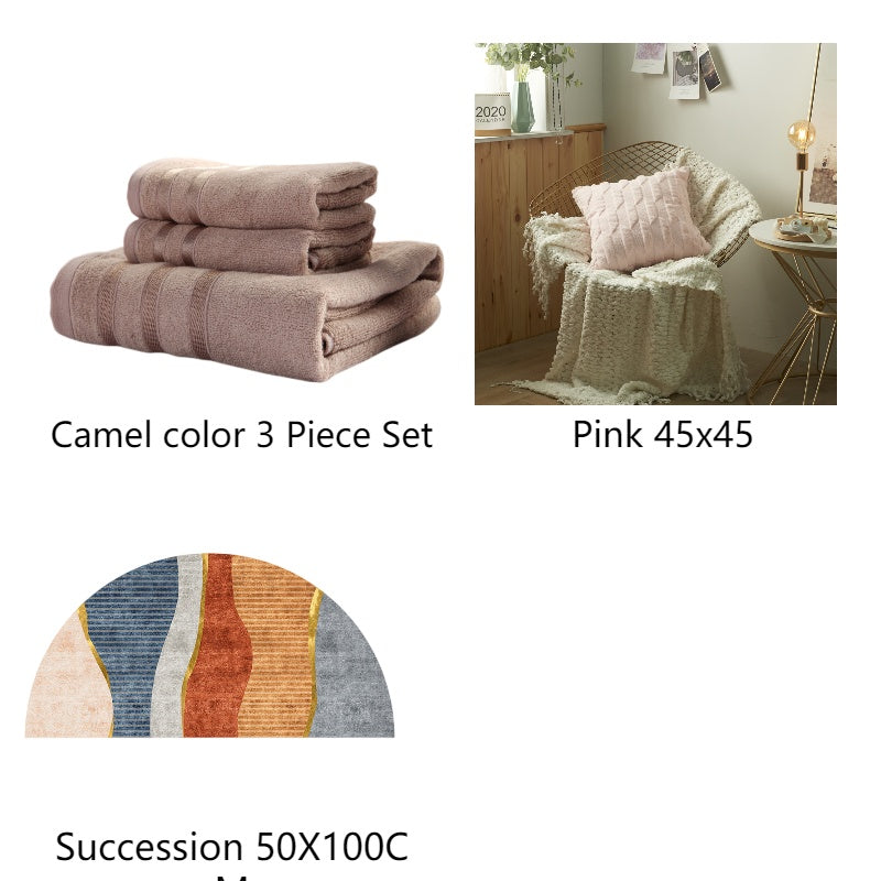 KTX-440019 Bamboo Fiber Towel Set - Antibacterial, Hypoallergenic, Soft & Highly Absorbent