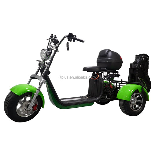 KTX-440787 2000W 3-Wheel Electric Scooter with 10-Inch Tires and Lithium Battery - 60V, 90km Range, 150kg Max Load