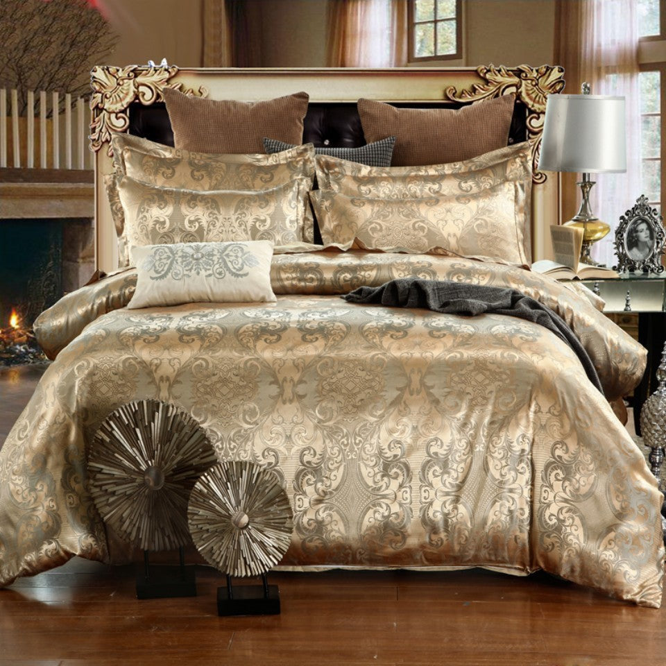 KTX-441363 Jacquard Polyester Duvet Cover Set - Multiple Sizes Available