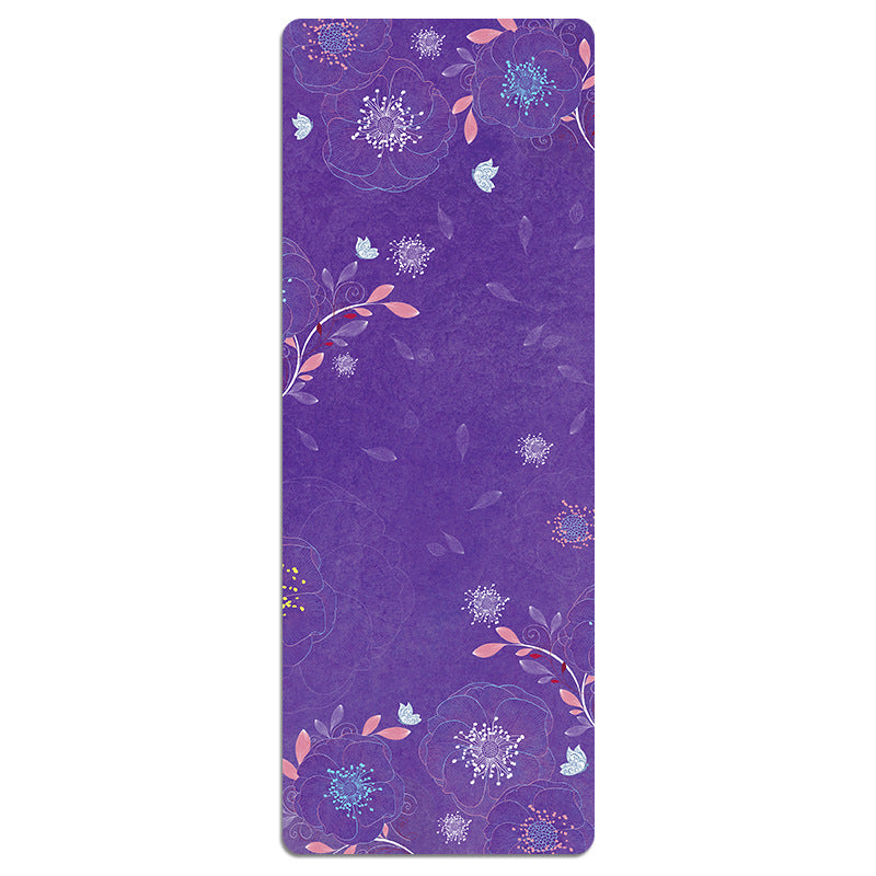 KTX-441491 Foldable Portable Non-Slip Yoga Mat with Geometric Patterns and Colorful Designs