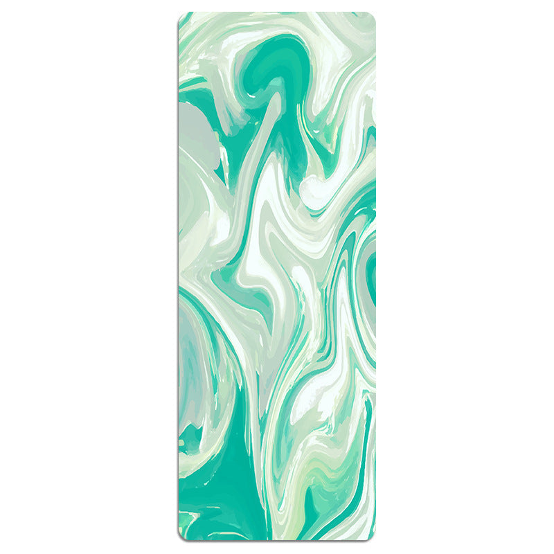 KTX-441491 Foldable Portable Non-Slip Yoga Mat with Geometric Patterns and Colorful Designs