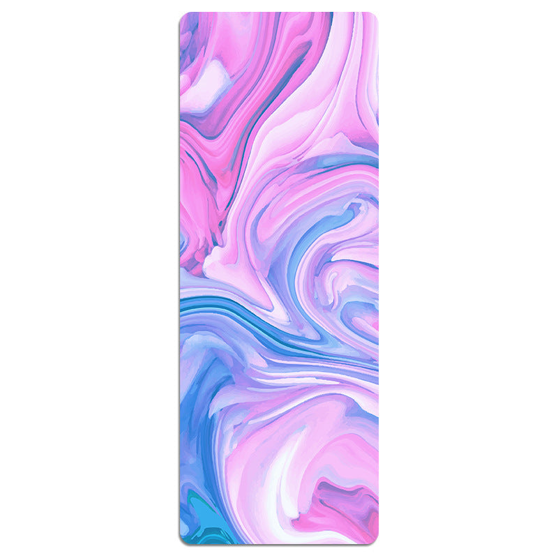 KTX-441491 Foldable Portable Non-Slip Yoga Mat with Geometric Patterns and Colorful Designs