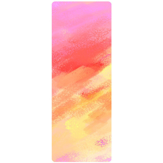 KTX-441491 Foldable Portable Non-Slip Yoga Mat with Geometric Patterns and Colorful Designs