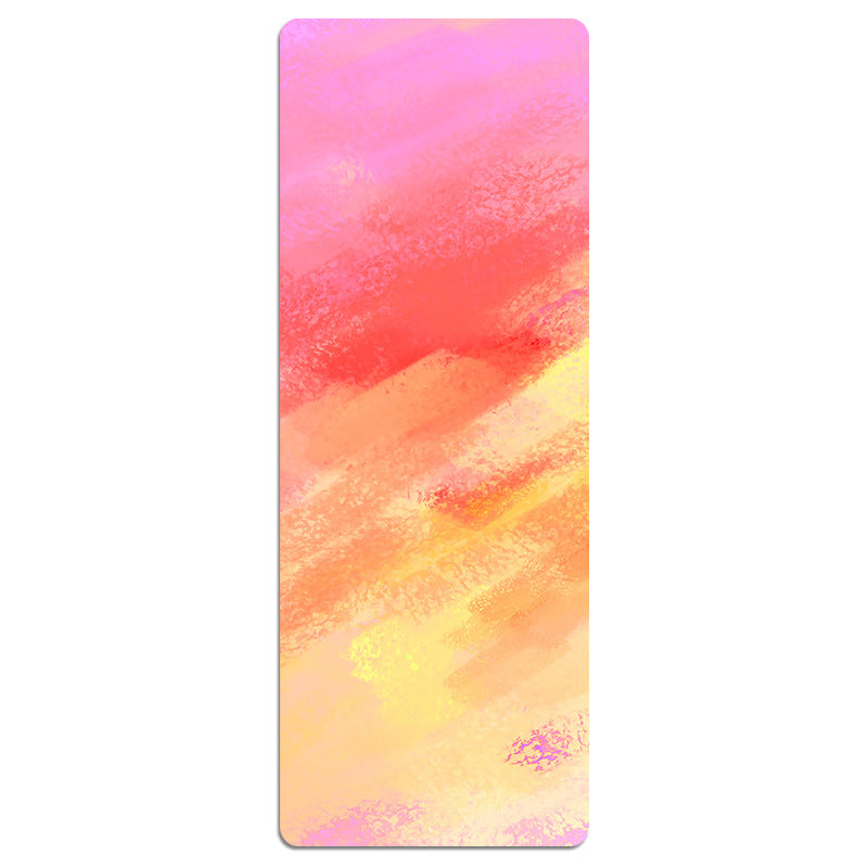 KTX-441491 Foldable Portable Non-Slip Yoga Mat with Geometric Patterns and Colorful Designs